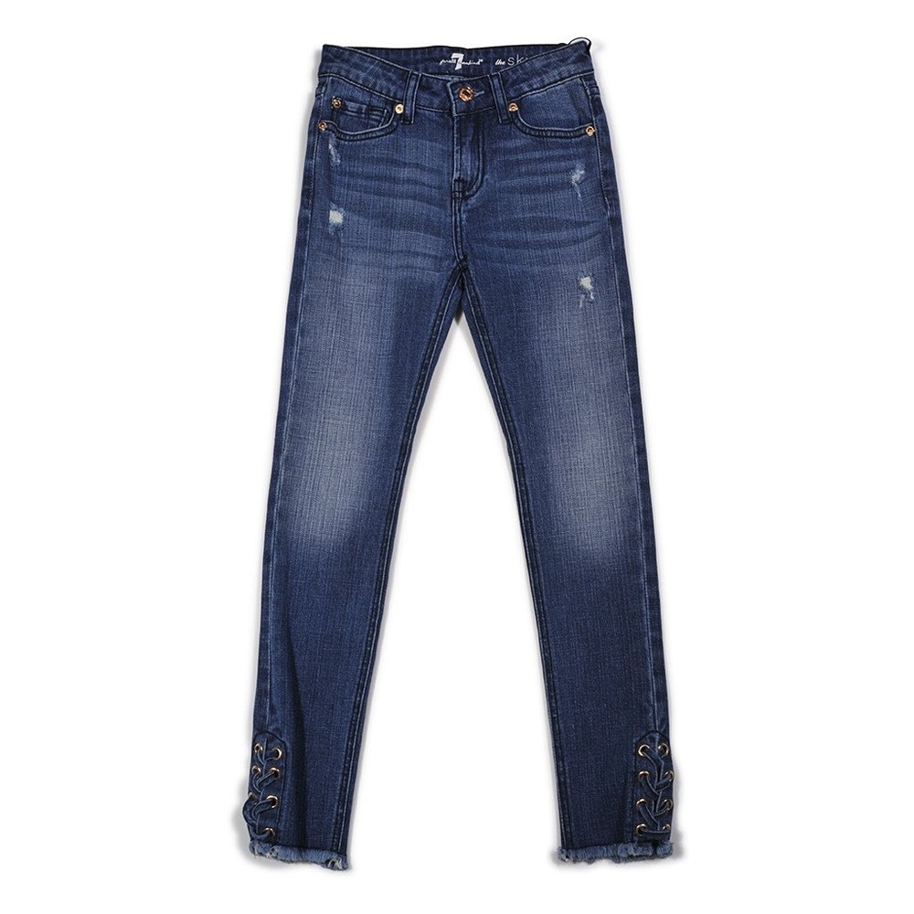 7 for All Mankind Skinny Jeans with ankle tie up